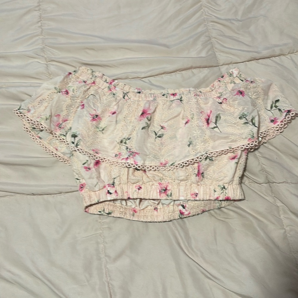 pink floral top